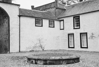 View of courtyard, Gelston Castle stables.