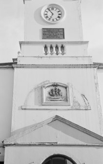 Detail of tower, Old Town Hall, Stranraer.
