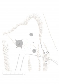 Site plan showing the Cairn of Get and surrounding features.