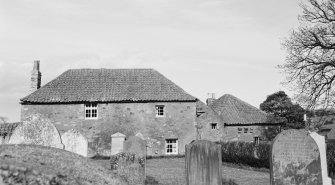 General view of Old Manor House, Cockburnspath, from the churchyard.