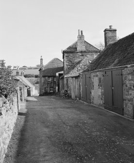 View of Old Manor House and cottages, Cockburnspath from N.