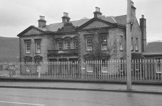 View of south elevation of Belford Hospital, Fort William, from roadside.