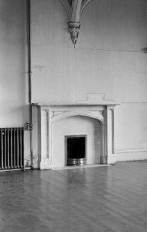 Interior view of Woodhouselee showing fireplace.