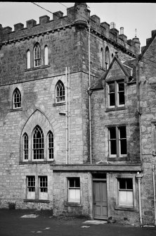 View of tower, Woodhouselee, from west.