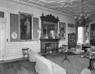 Interior view of Udny Castle showing drawing room.