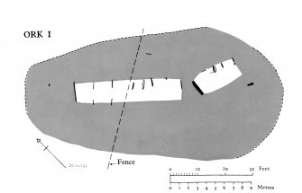 Plan of chambered cairn (ORK 1)