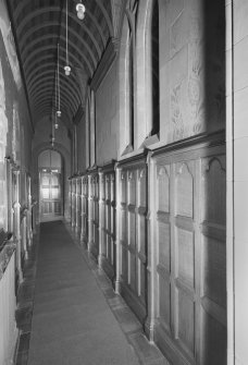 Interior.
View of corridor to N of chancel.