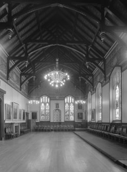 Interior view of Trinity Hall, Union Street, Aberdeen, showing large hall.