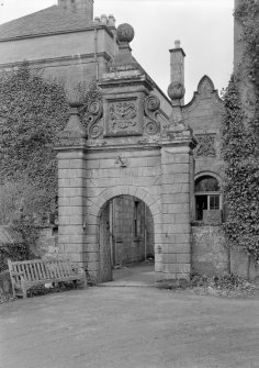 View of main gate, Craig Castle.