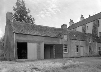 View of Corsindae House from north including outbuildings.