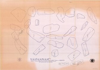 Dyeline copy of plans of each individual stone