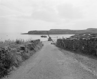 Eigg, Galmisdale, Pier. General view from W