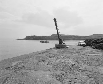 Eigg, Galmisdale, Pier. View from W