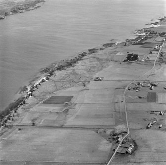 Oblique aerial view of Iona Abbey from N.