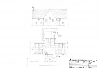 Golspie, St Andrew's Parish Church: Ground floor plan and elevation