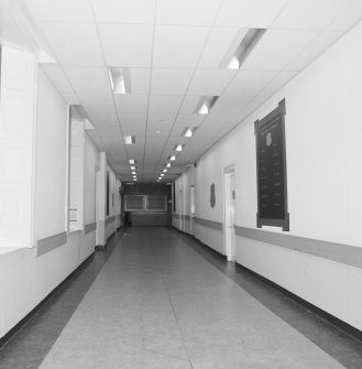 Royal Infirmary, Interior - view of corridor.