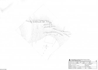 Lynchat souterrain, RCAHMS measured survey. Ground plan of area surrounding souterrain. 400dpi cop yof DC57720