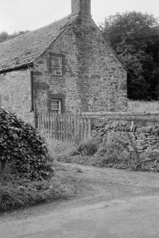 View of Kirkton Cottages, Dunnichen, from E.