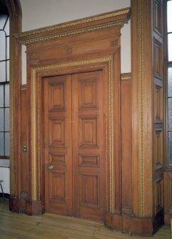 Detail of chapel entrance door.