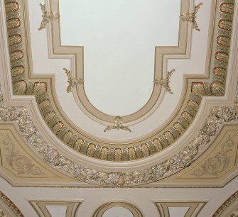 Detail  of end relief on chapel ceiling.