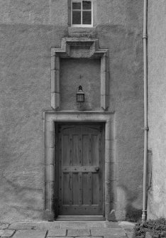 Detail of main door, Lickleyhead Castle.