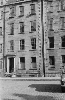 View of the front facade of 19 Buccleuch Place, Edinburgh seen from the north west.