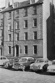 View of the front facade of 5 and 6 Buccleuch Place, Edinburgh seen from the north west.