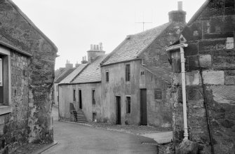 View looking down Brunton Street, Falkland, from south east.