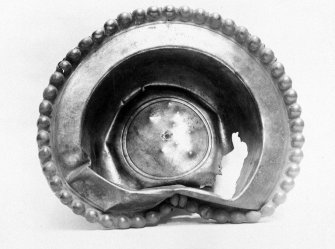 Traprain treasure - "a beaded bowl". From a photograph album of the Curle family, 1911-19.