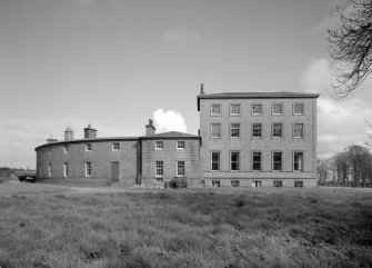 General view of stables, Cairness House, from west.