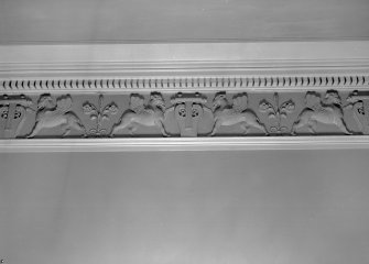 Detail of cornice in drawing room, Cairness House.