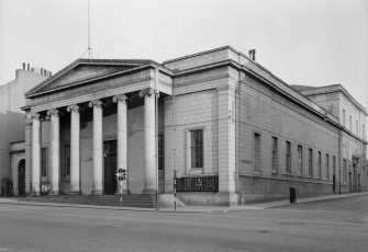 View of the Music Hall, 174-194 Union Street, Aberdeen, showing portico with Ionic columns.