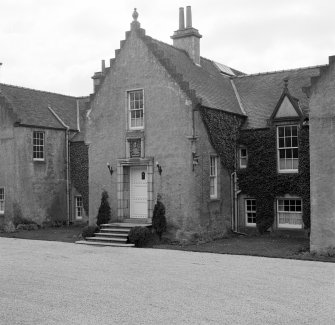 View of Grandhome House, Aberdeen showing front entrance from north east.