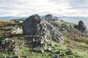 Eigg, Grulin Uachdrach, Township. View of kiln barn from NW.