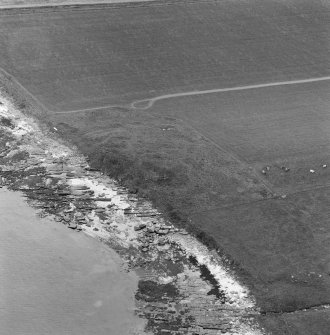 Oblique aerial view of Knowe of Stenso.