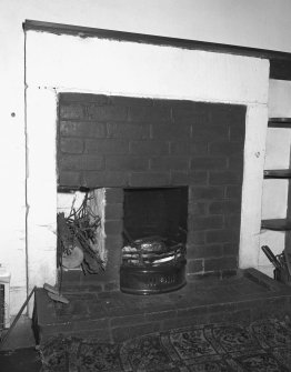 Interior.
Detail of fireplace in West room.