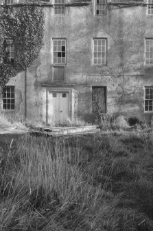 View of entrance doorway on S elevation of Faichfield House.