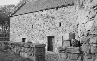 View of the tithe barn, Foulden, from S.