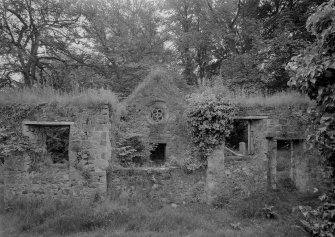 Interior view of Glencorse Old Parish Church to the Woodhouselee aisle.