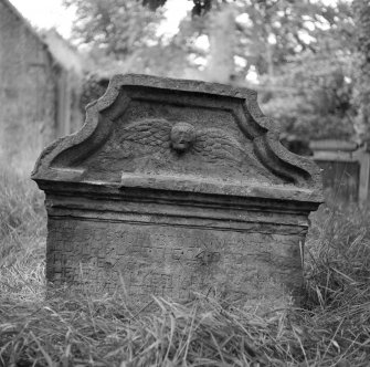 View of gravestone to John Brown in the churchyard of Glencorse Old Parish Church.