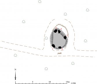 HES Survey and Recording Illustration. Image Wood stone circle, plan. 300dpi copy of GV006312