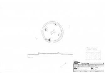 HES survey drawing: Craighead, plan and section.