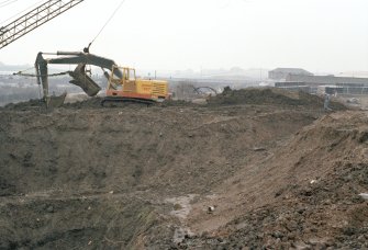 M8, Monklands Motorway
Frames 23: Part panoramic view (2 of 3) of excavation work SE of J9. Card 46.
