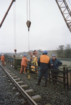 Polmont to Stirling Railway, Skeoch, Railway Bridge
Frame 6: General view of bridge erection at Skeoch.