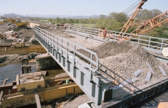 Polmont to Stirling Railway, Skeoch, Railway Bridge
Frame 18: General  view of bridge erection at Skeoch.