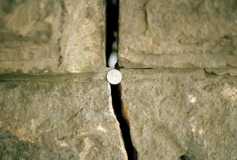 Polmont to Stirling Railway, Skeoch, Railway Bridge
Frame 11: Detailed view of crack in stone abutment.