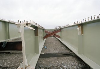 Newburgh, New Waterside Bridge
Frame 17: Detailed view of fabricated main beams, prior to assembly of bridge.