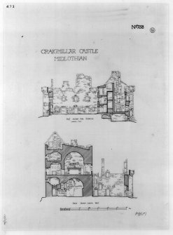 Transverse sections, looking East and West