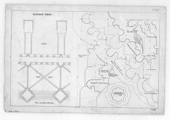 Plan of Bay in South Aisle and Details of Piers in Holyrood Abbey.
Signed "J. Watson"   u.d.
