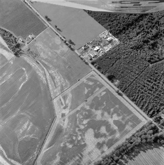 Oblique aerial view of Haughs of Finavon.
